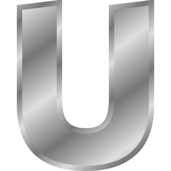 SVG Effect Letters alphabet silver