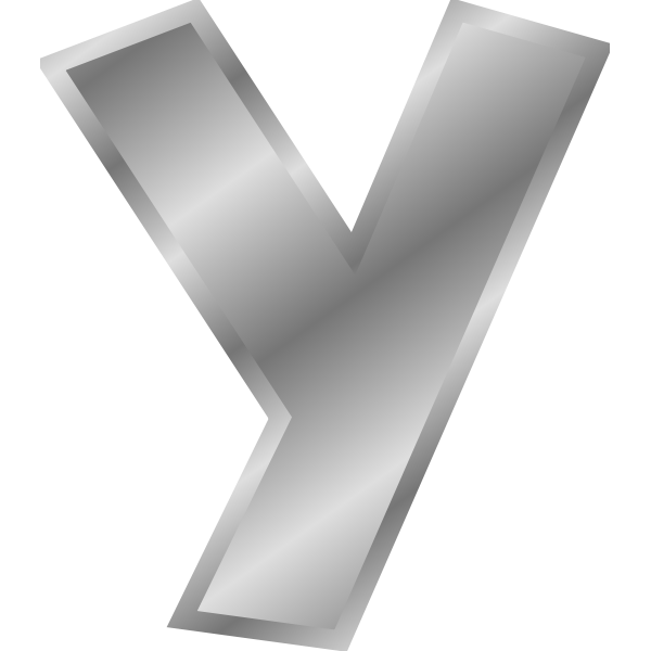 SVG Effect Letters alphabet silver