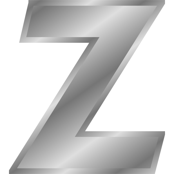 SVG Effect Letters alphabet silver
