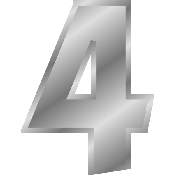 SVG Effect Letters alphabet silver