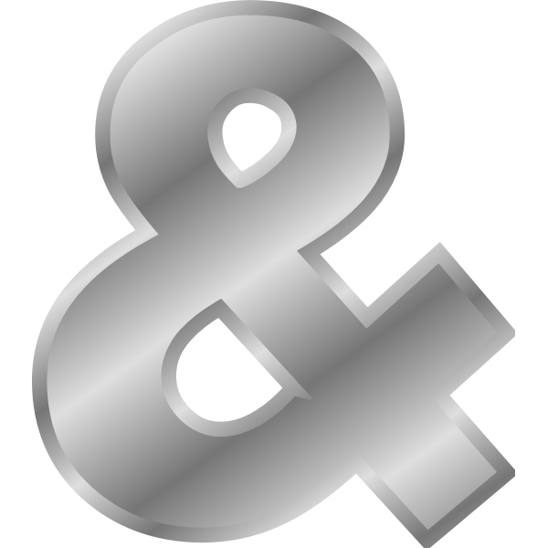 SVG Effect Letters alphabet silver
