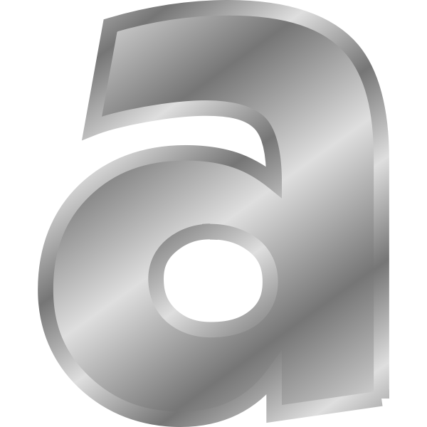SVG Effect Letters alphabet silver