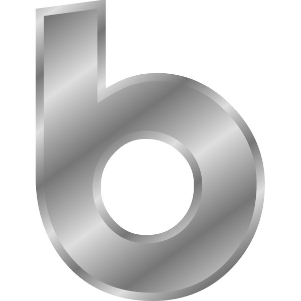 SVG Effect Letters alphabet silver