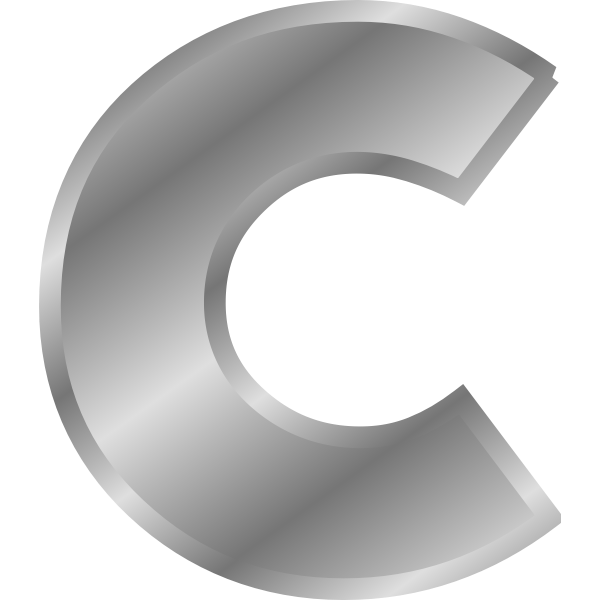 SVG Effect Letters alphabet silver
