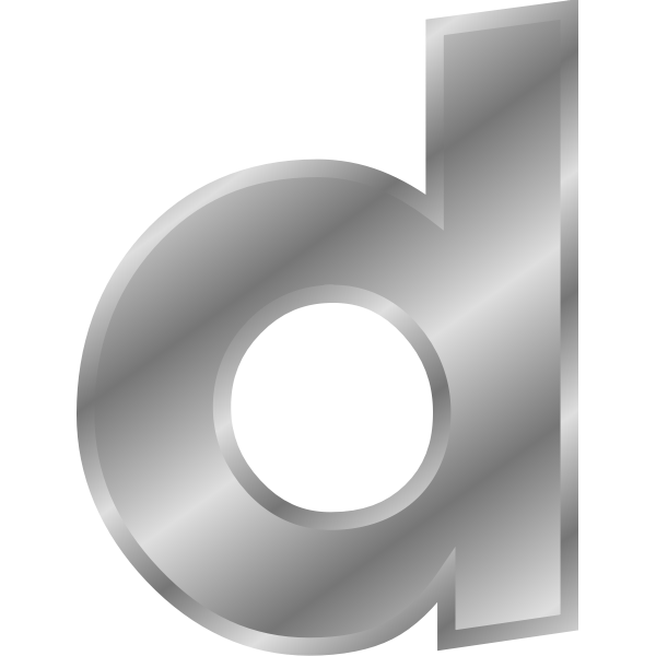 SVG Effect Letters alphabet silver