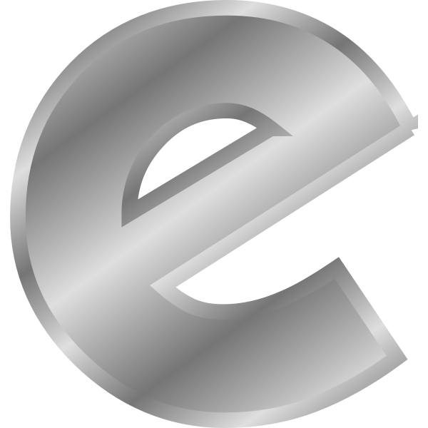 SVG Effect Letters alphabet silver