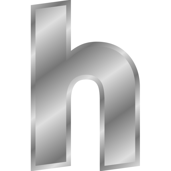 SVG Effect Letters alphabet silver