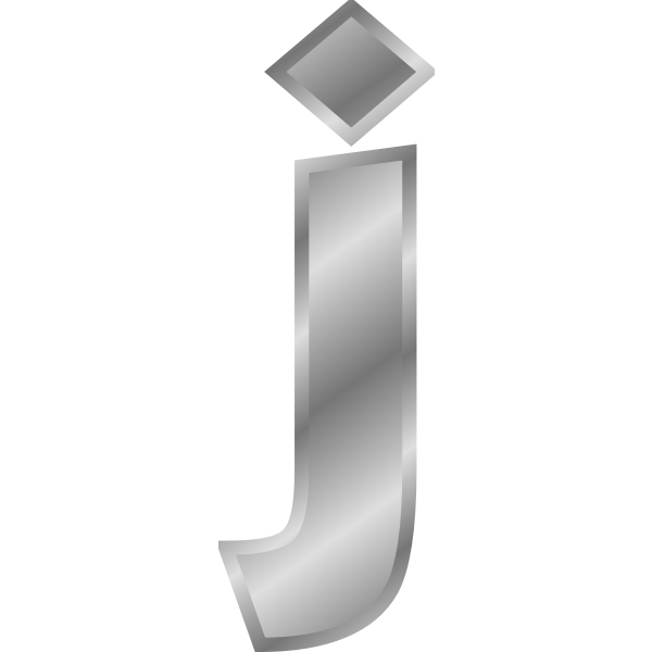 SVG Effect Letters alphabet silver