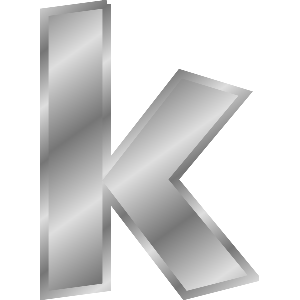 SVG Effect Letters alphabet silver