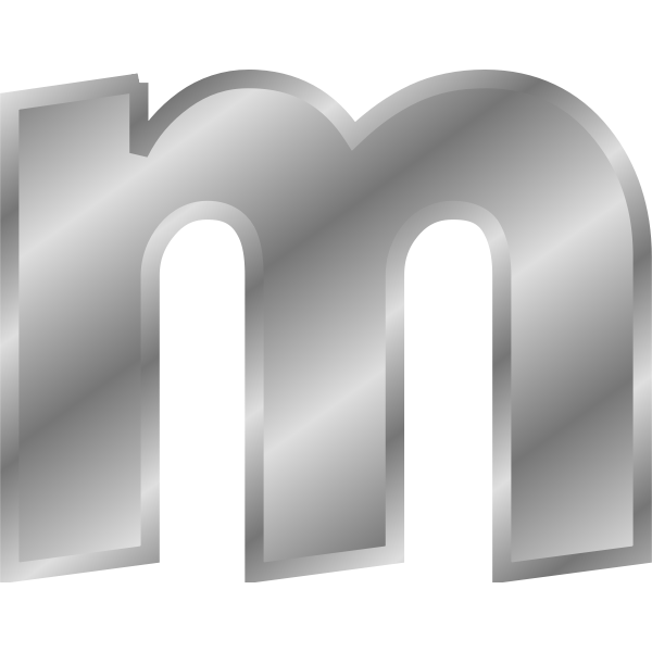 SVG Effect Letters alphabet silver