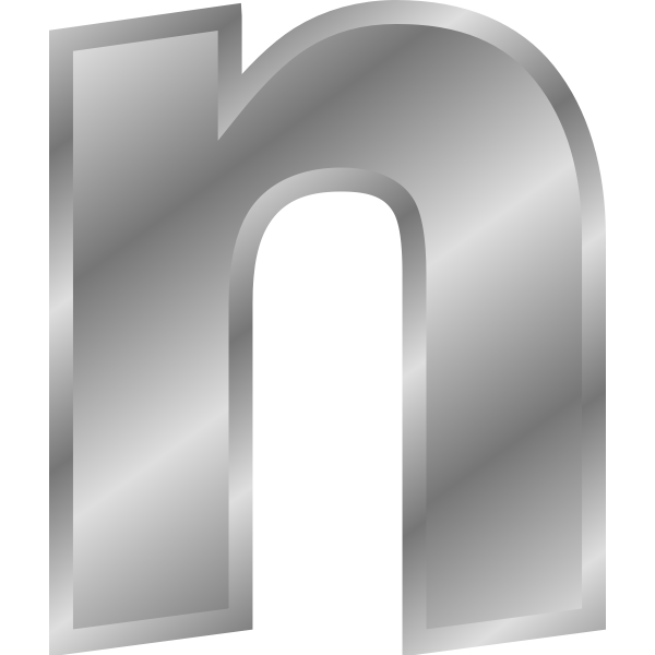 SVG Effect Letters alphabet silver