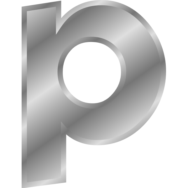 SVG Effect Letters alphabet silver