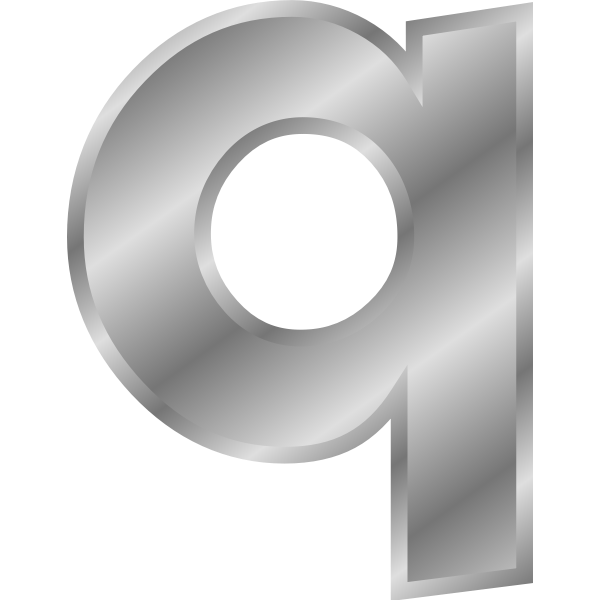 SVG Effect Letters alphabet silver