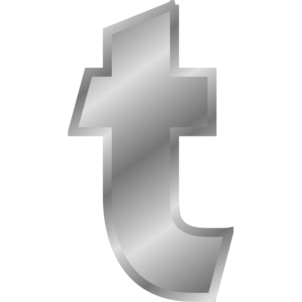 SVG Effect Letters alphabet silver
