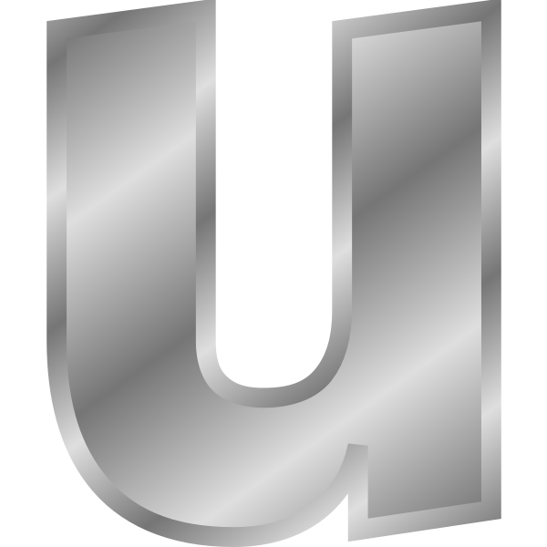 SVG Effect Letters alphabet silver