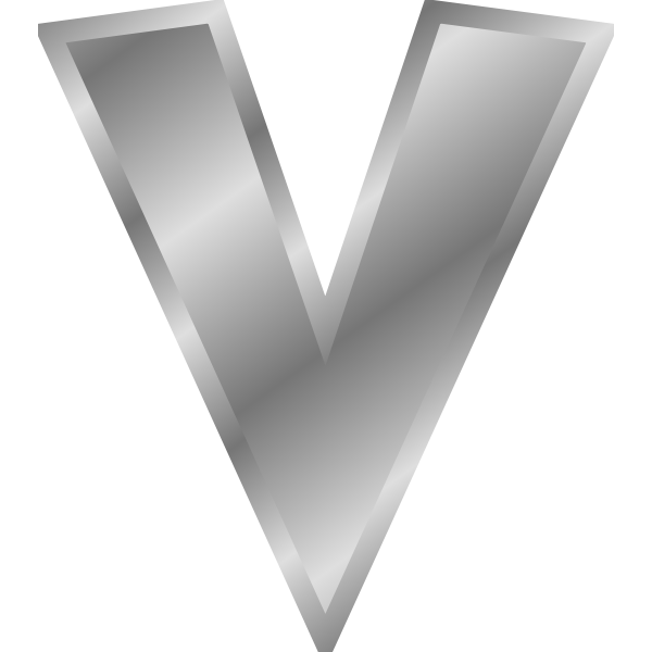 SVG Effect Letters alphabet silver