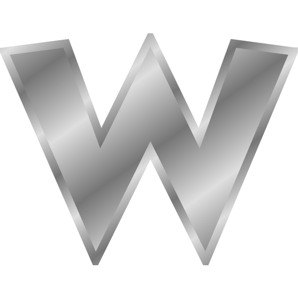 SVG Effect Letters alphabet silver