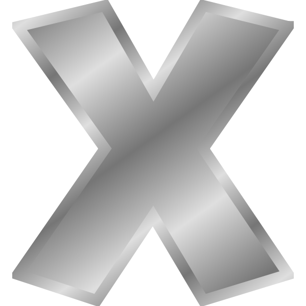 SVG Effect Letters alphabet silver