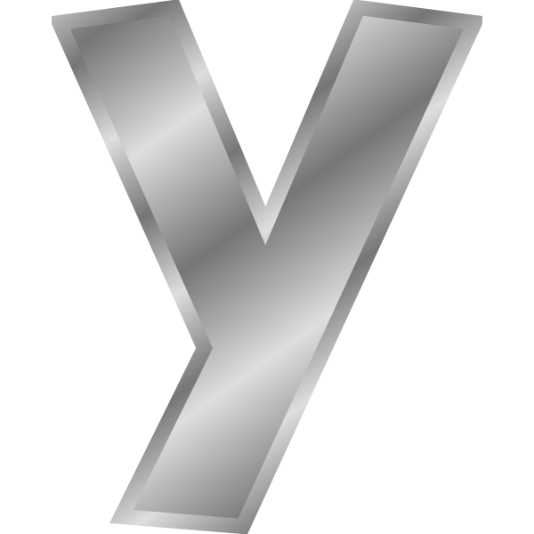 SVG Effect Letters alphabet silver