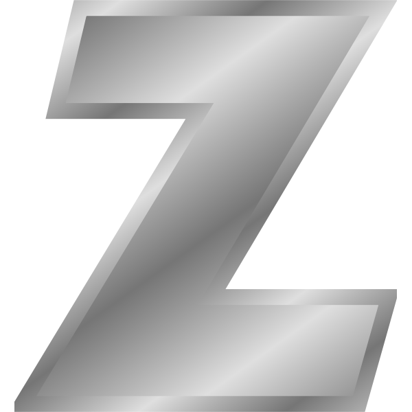 SVG Effect Letters alphabet silver