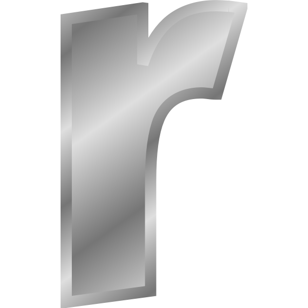 SVG Effect Letters alphabet silver
