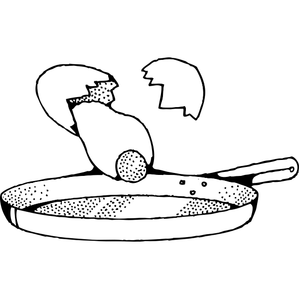 SVG Egg about ot be fried vector illustration