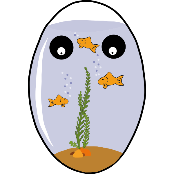 SVG Egg shaped aquarium vector image