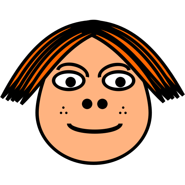 SVG Egg shaped head vector clip art