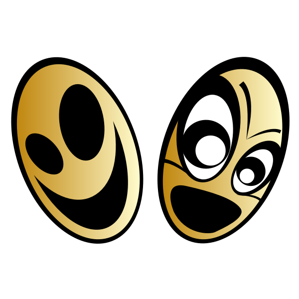 SVG Egg shaped smileys pair vector image