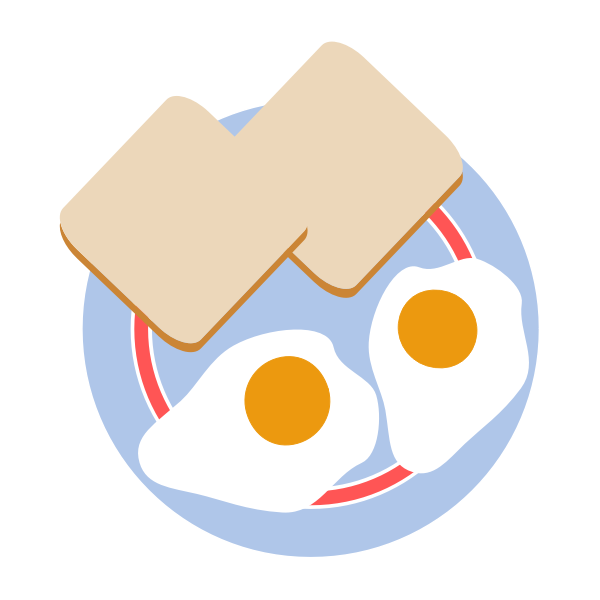 SVG Eggs and toast
