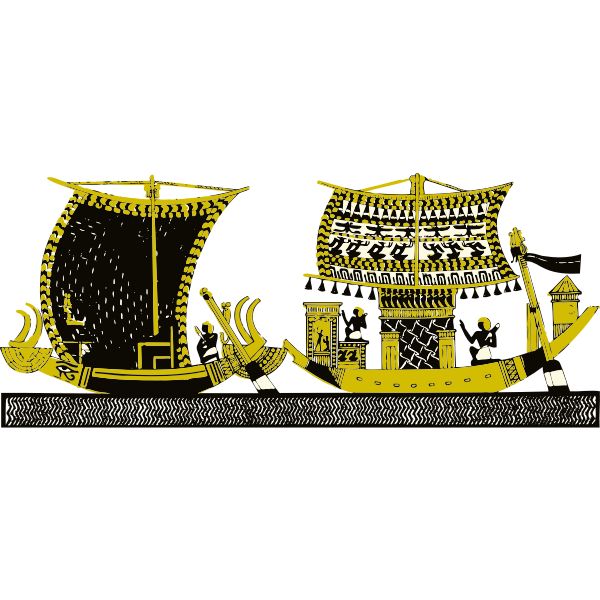 SVG Egyptian boats