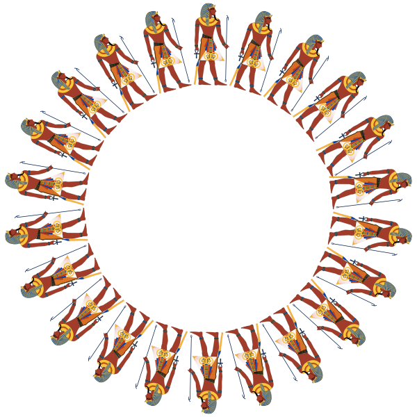 SVG Egyptian circle frame