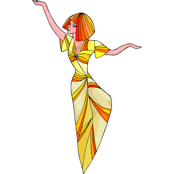 SVG Egyptian dancing girl