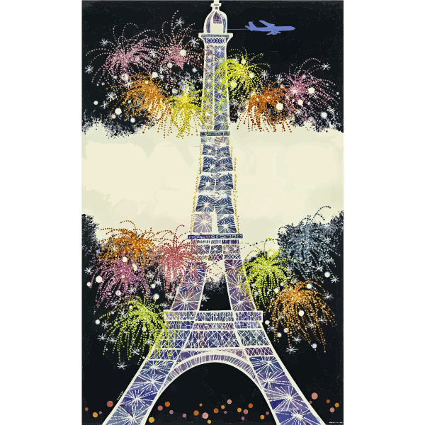 SVG Eiffel Tower tireworks