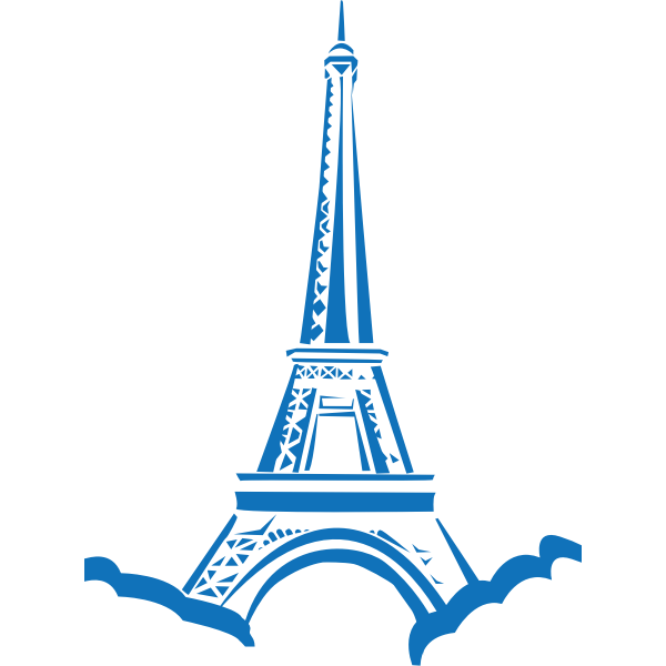 SVG Eiffel Tower vector illustration