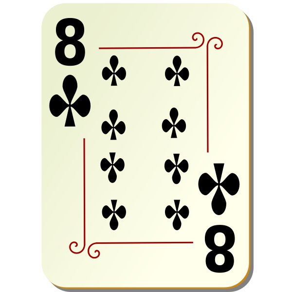 SVG Eight of clubs vector drawing