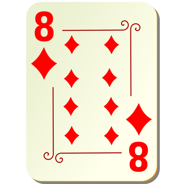 SVG Eight of diamonds vector image