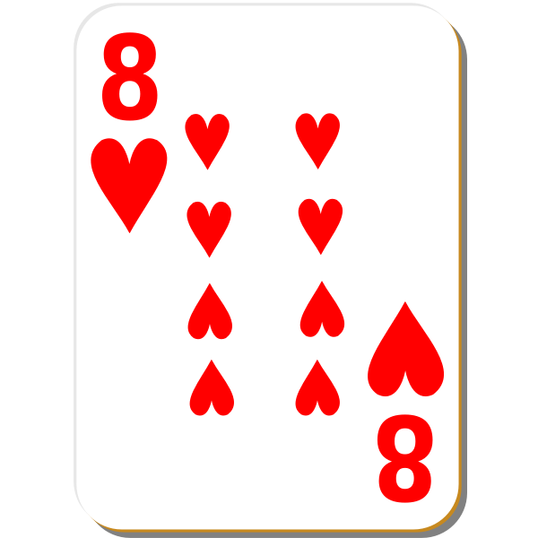 SVG Eight of hearts vector image