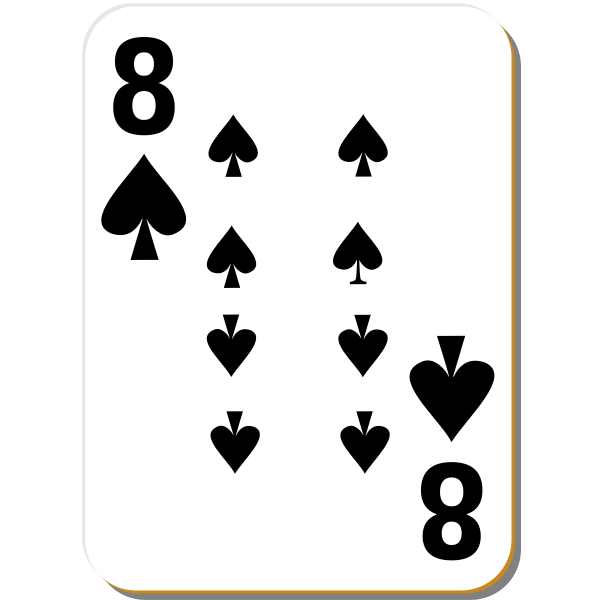 SVG Eight of spades playing card vector drawing