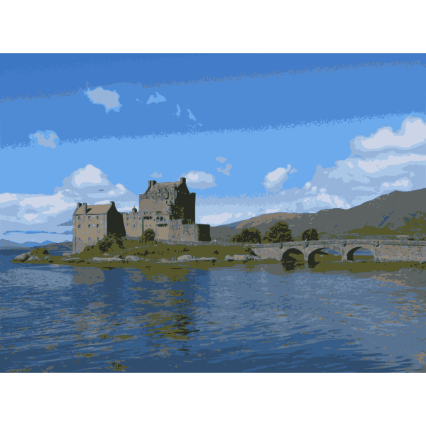 SVG Eilean Donan Castle in Highlands