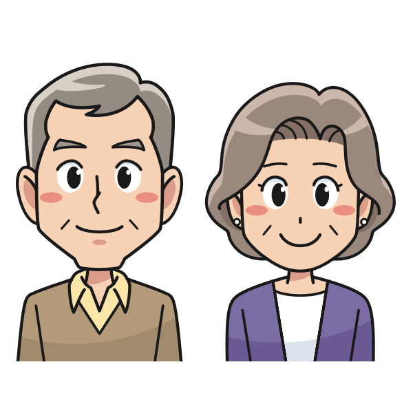SVG Elderly cartoon couple