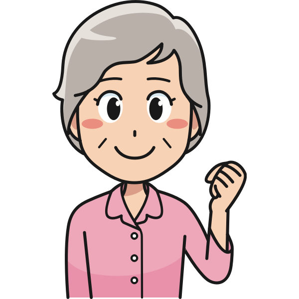 SVG Elderly lady with an idea