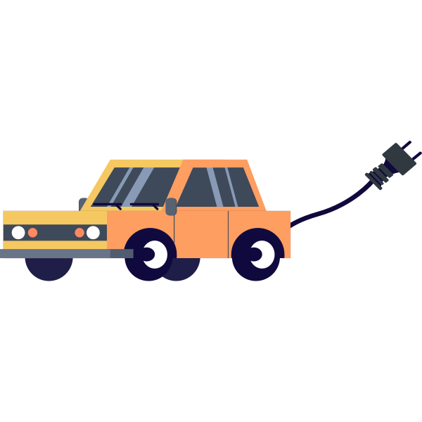 SVG Electric car cartoon