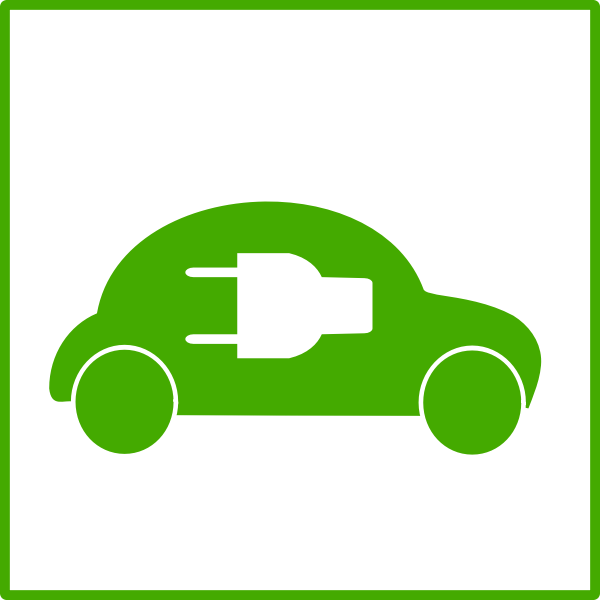 SVG Electric car icon vector graphics