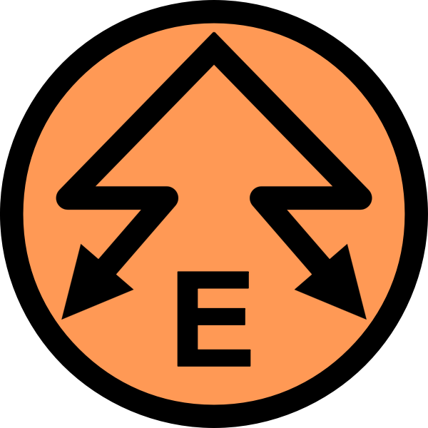 SVG Electric power emblem vector image