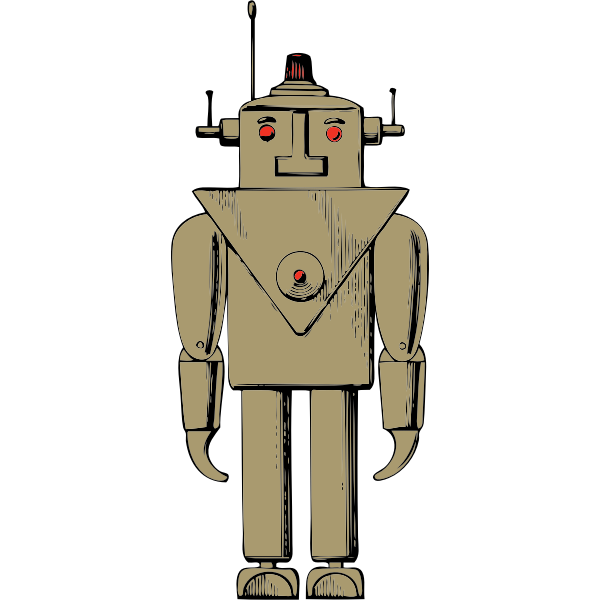 SVG Electric robot vector drawing