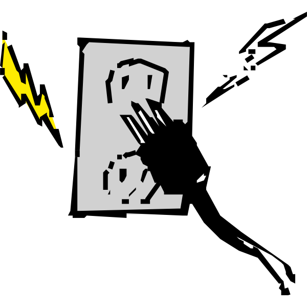 SVG Electrical outlet and plug