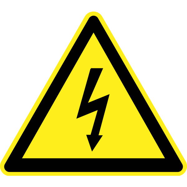 SVG Electricity hazard warning sign vector image