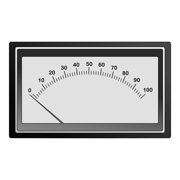 SVG Electricity strength meter vector clip at