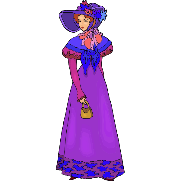 SVG Elegant lady in mauve